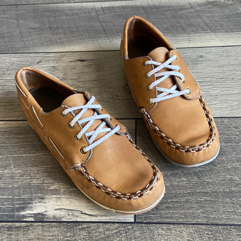 Vintage DEXTER 'Jenny' Natural Tan Glove Leather RH Right Hand Bowling Shoes